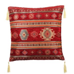 Kilim Patterned Pillow Cover - Red