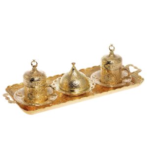 Turkish Coffee Cup Set for 2 Ayyildiz Collection