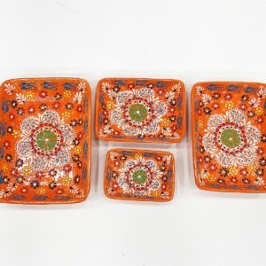 Wholesale Turkish Ceramic Plate Set Orange