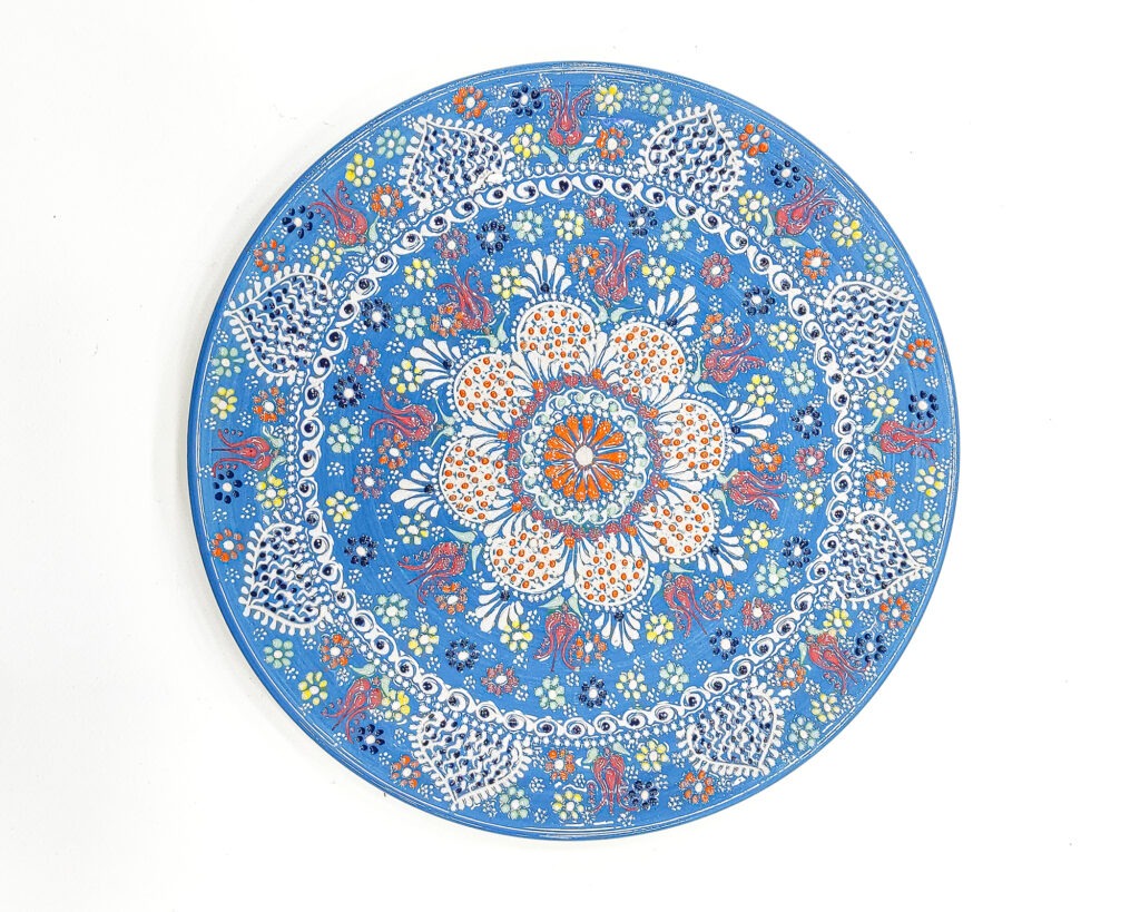 Wholesale Turkish Ceramic Breakfast Plate - Round - Blue