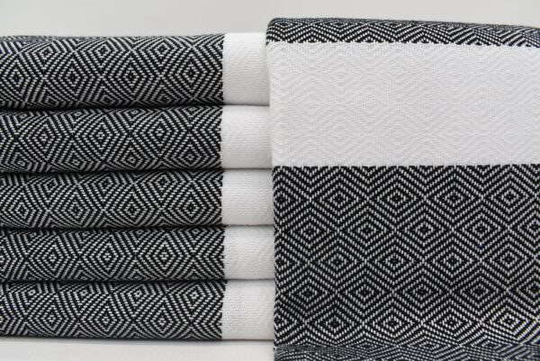 Diamond Peshtemal Turkish towels wholesale usa black