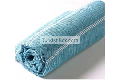 Turkish Bath Beach Towel Cacala Peshtemal Aqua