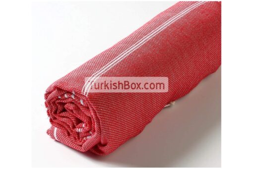 Turkish Bath Beach Towel Cacala Peshtemal Red