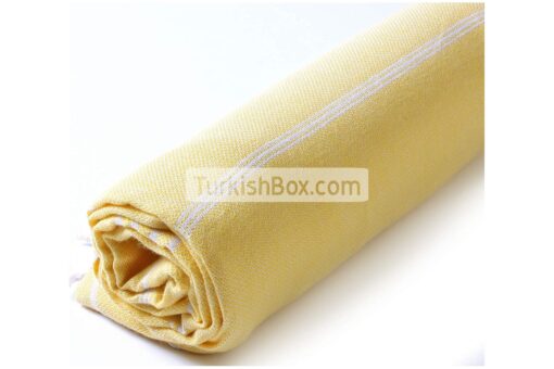 Turkish Bath Beach Towel Cacala Peshtemal Yellow