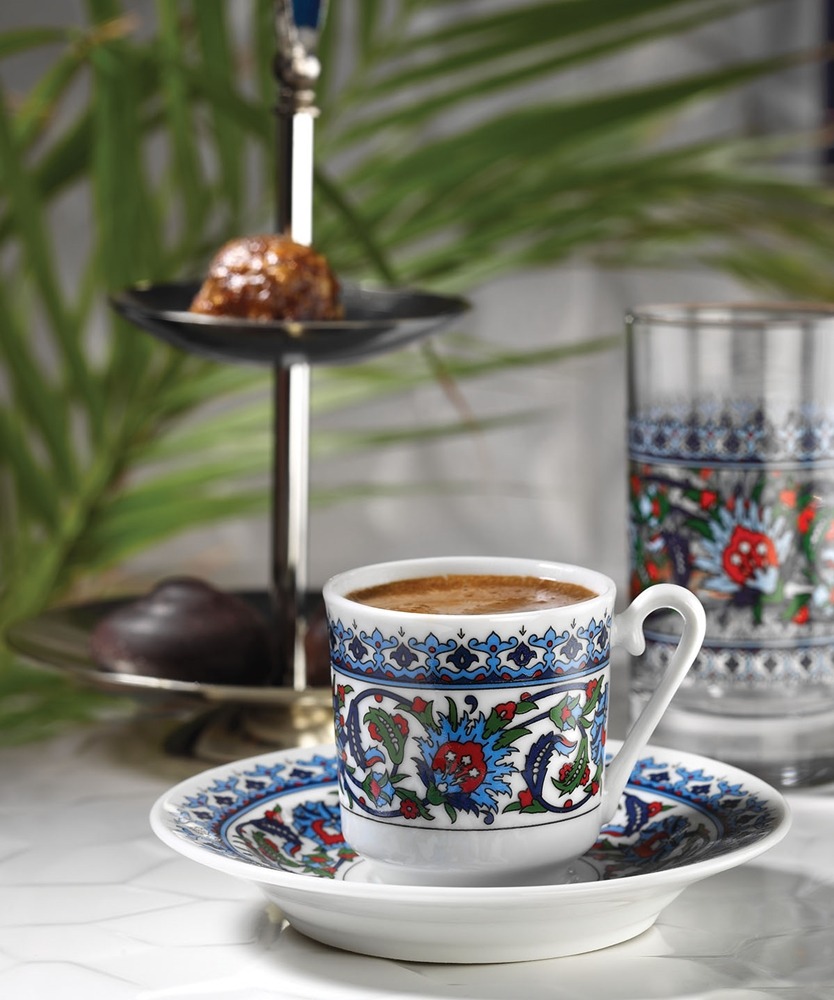 Turkish Coffee Cup Set by Kutahya Porcelain - TurkishBOX