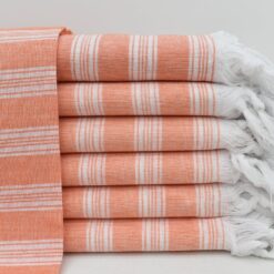 New York Series Turkish Peshtemal Towels Orange (5)