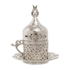 Shiny Silver Turkish Coffee Cup Istanbul Collection