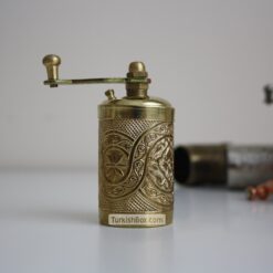 Small Turkish Pepper Grinder Shiny Gold