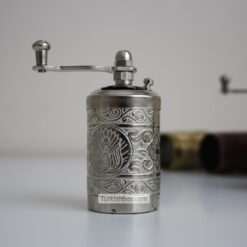 Small Turkish Pepper Grinder Shiny Silver