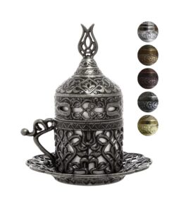 Hammered Shiny Silver Turkish Tea Pot - TurkishBOX