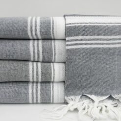 Turkish Cotton Bath Towels Sydney Peshtemal Navy Blue (3)