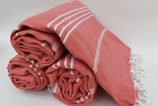 Turkish Cotton Towels Melissa Peshtemal Red (10)