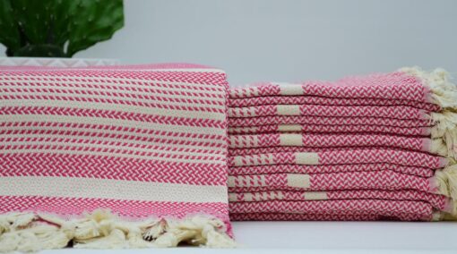 Turkish Towel Company Angora Peshtemal Pink (1)