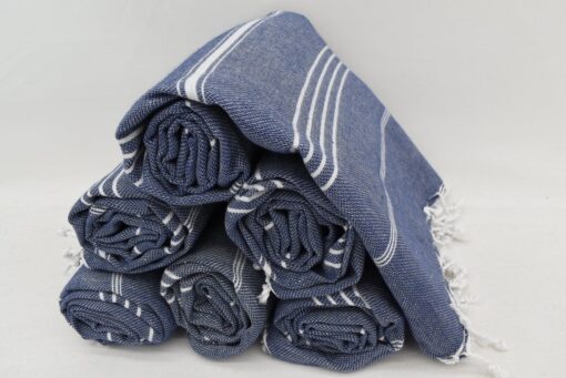 Turkish Towel Melissa Peshtemal Navy Blue (4)