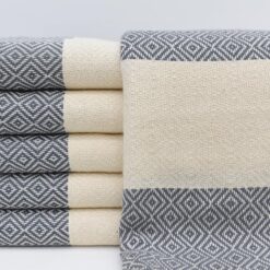 chaps home richmond turkish cotton luxury bath towel istanbul peshtemal grey (5)