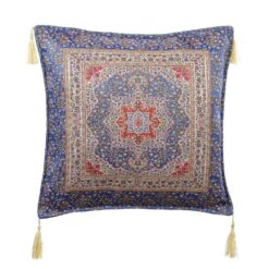 Blue Silk Ceramic Tapestry Turkish Pillow Cover
