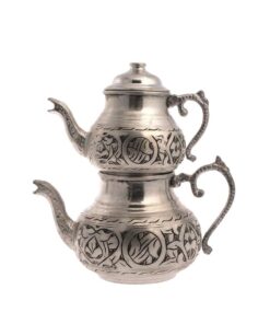 Copper Turkish Tea Pot Dark Silver Small