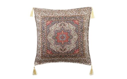 Cream Silk Ceramic Tapestry Turkish Pillow Cover