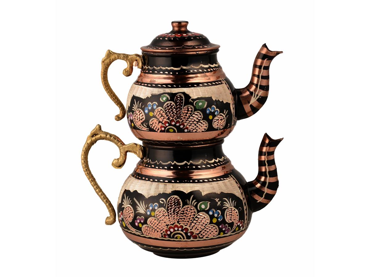 Turkish Tea Maker Turkish Tea Copper Handcrafted Handmade Copper Tea Pot Set Samovar Teapot Kettle