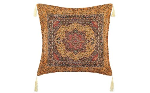 Orange Silk Ceramic Tapestry Turkish Pillow Cover
