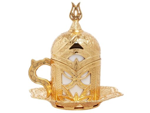 Pearl Collection Turkish Coffee Cup Shiny Gold