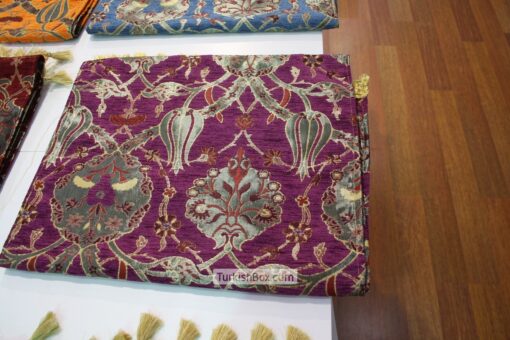 Purple Turkish Tulip Patterned Floral Table Runner Gift