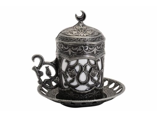 Queen Collection Turkish Coffee Cup Dark Silver
