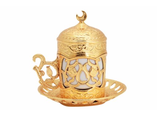 Queen Collection Turkish Coffee Cup Shiny Gold