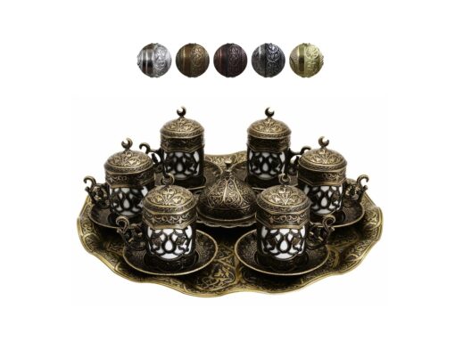 Queen Collection Turkish Coffee Set for 6
