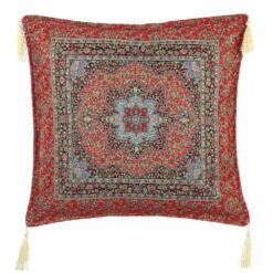 Red Silk Ceramic Tapestry Turkish Pillow Cover