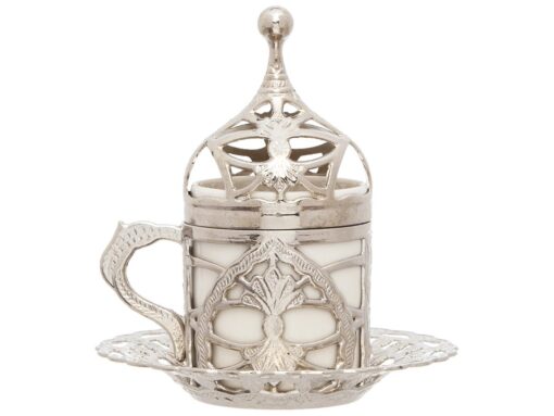Roxolena Collection Turkish Coffee Cup Shiny Silver
