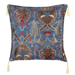 Turkish Cushion Cover Tile Tulip Desing Blue