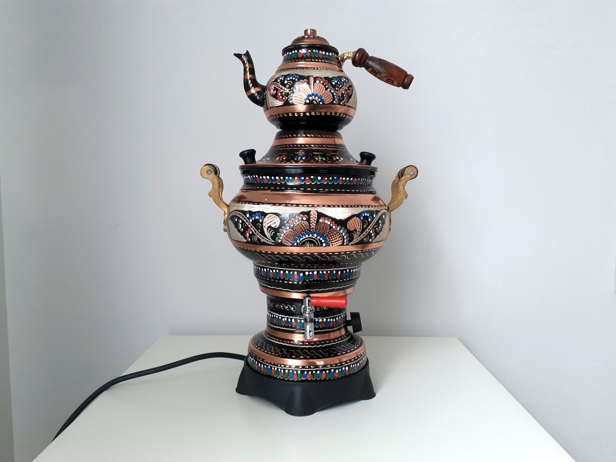 Buy Turkish Tea Pot, Stainless Steel, Medium Size - Grand Bazaar