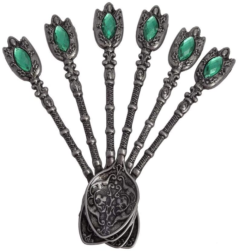 Silver - Heart 6 X Stainless Steel 18/10 Turkish Tea Spoons Set 