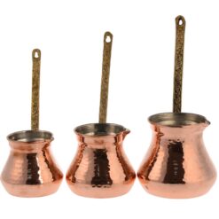 Hammered Copper Turkish Coffee Pot Set