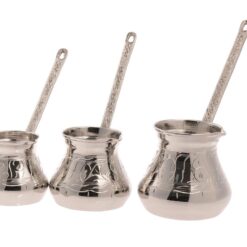 Thickest Solid Engraved Turkish Coffee Pot Set