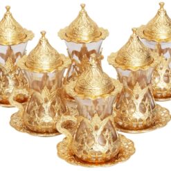 Turkish Tea Set Flicker Collection Shiny Gold