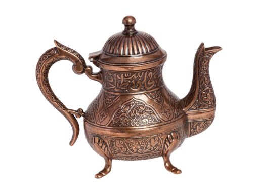 Decorative Turkish Teapot Dark Copper