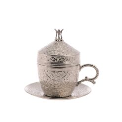 Acar Shiny Silver Cappucino Cup