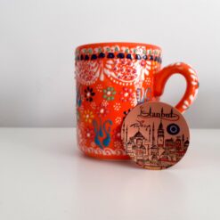 Orange Turkish Ceramic Mug