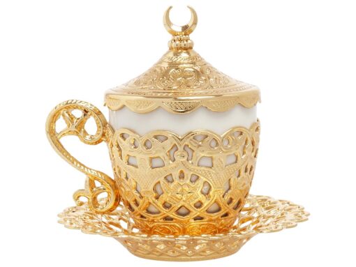 Poppy Shiny Gold Cappucino Cup
