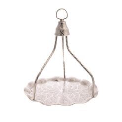 Waved Hanging Tray Shiny Silver