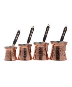 Copper Turkish Coffee Pot Set Mother of Pearl