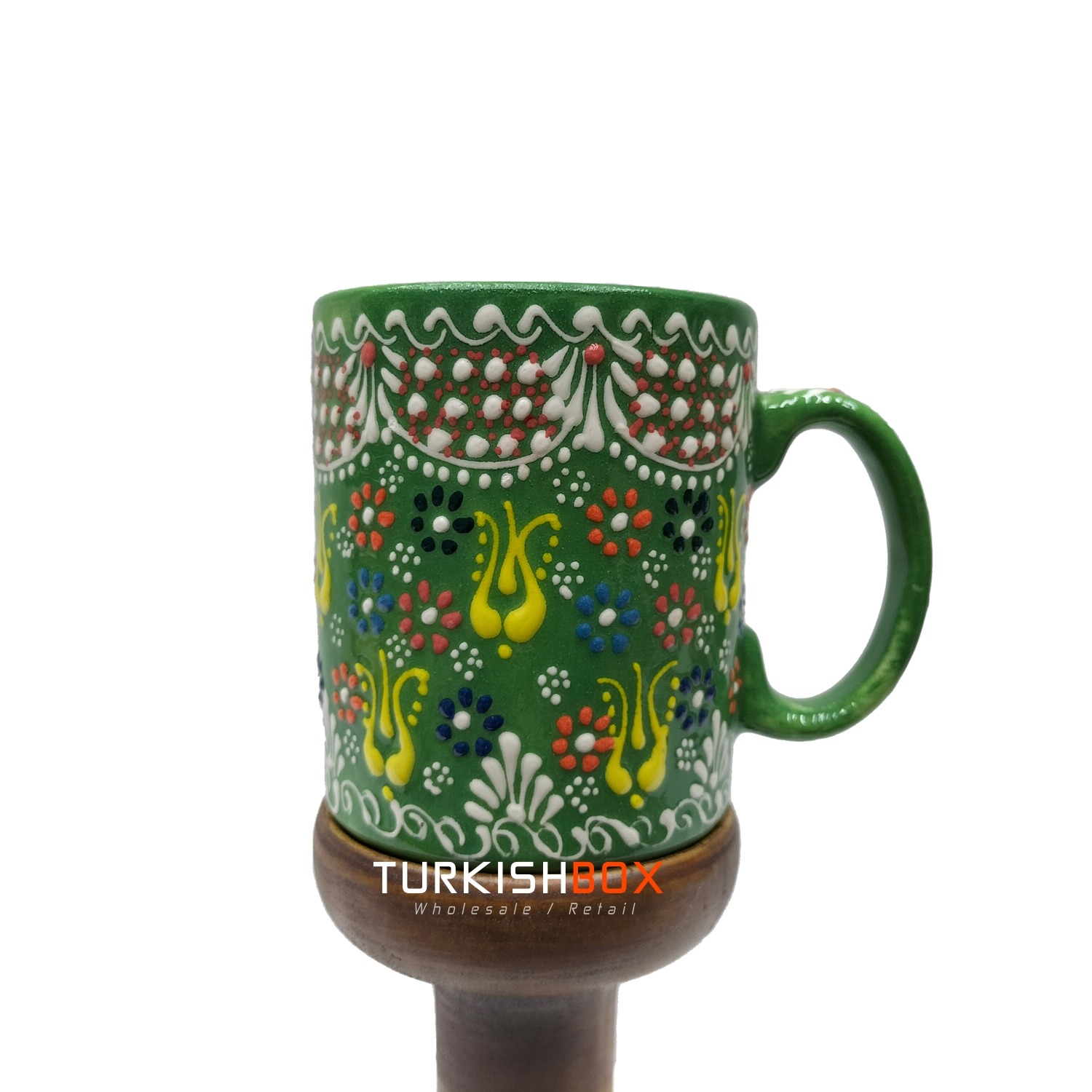 Turkish Ceramic Coffee Mug - Large, Elegant Gift idea